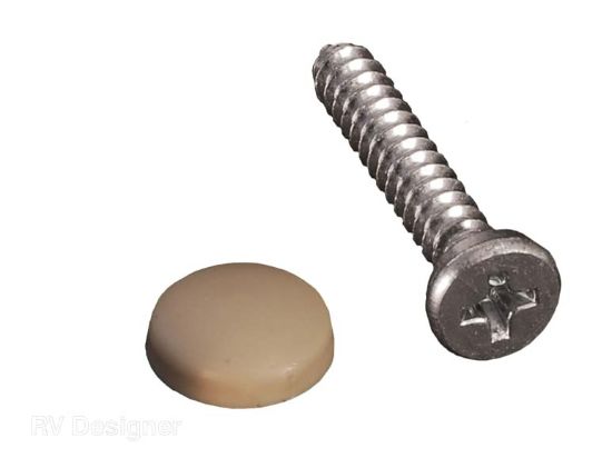RV DESIGNER 14PK DASH SCREWS W/ CAPS - H619