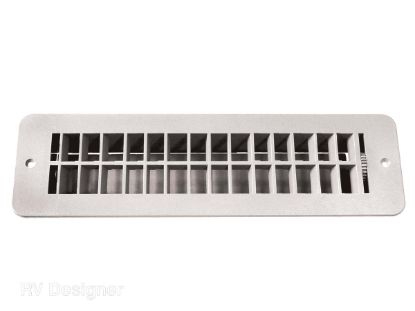 RV DESIGNER FLOOR REGISTER W/DAMPER-W - H850