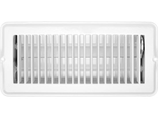 RV DESIGNER VENT REGISTER  WHITE  METAL  DAMP 4 - H876