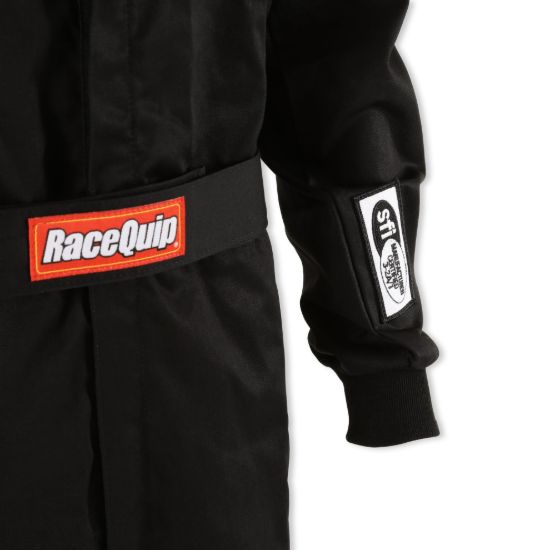 RACEQUIP SFI-1 1-L SUIT  BLACK MED - 110003