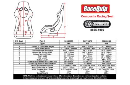 RACEQUIP FIA RACING SEAT 16  LARGE - 96775579