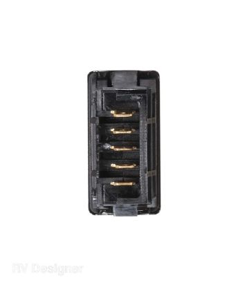 RV DESIGNER 40A BLACK ROCKER SWITCH W - S125