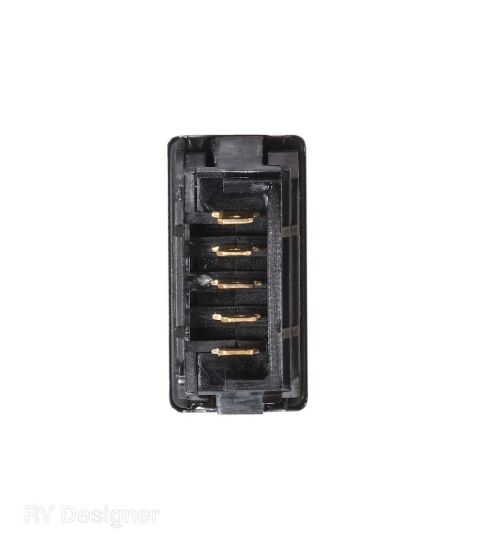 RV DESIGNER 40A BLACK ROCKER SWITCH W - S125
