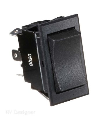 RV DESIGNER 20A 6 TERMINAL BLACK ROCK - S225