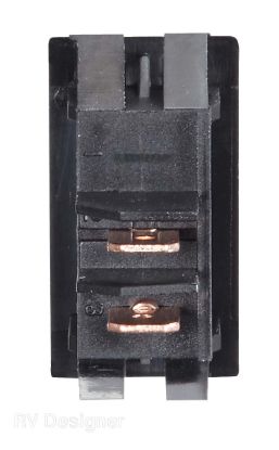 RV DESIGNER 10 A BLACK ROCKER SWITCH - S261