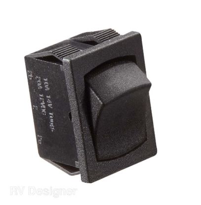 RV DESIGNER BLACK ROCKER SWITCH - S441