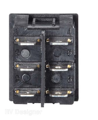 RV DESIGNER 5A BLACK ROCKER SWITCH - S471