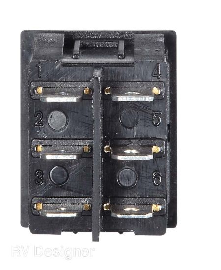RV DESIGNER 5A BLACK ROCKER SWITCH - S471