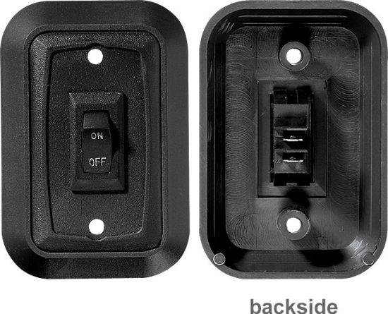RV DESIGNER WALLPLATESWITCH BLACK SINGLE 3 - S652