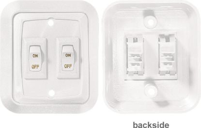 RV DESIGNER WALLPLATESWITCH WHITE DOUBLE 3 - S657