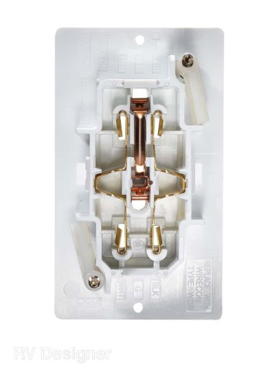 RV DESIGNER DUAL OUTLET W/COVER-PLATE - S811