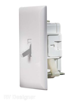 RV DESIGNER SWITCH W/COVER-PLATE-WHIT - S821