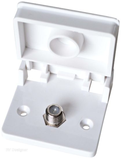 RV DESIGNER WEATHERPROOF TV JACK WHIT - T111