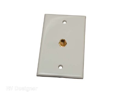 RV DESIGNER INTERIOR TV WALL PLATE WH - T141