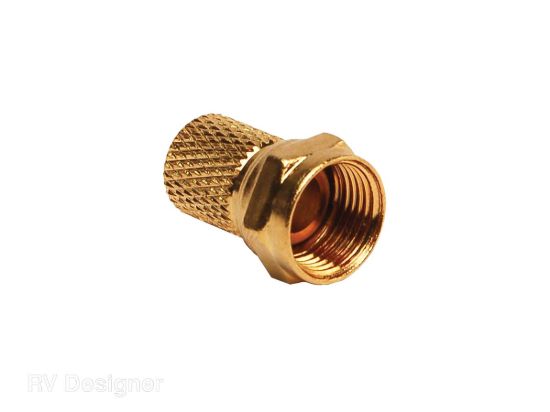 RV DESIGNER CABLE CONNECTORS GOLD - T283