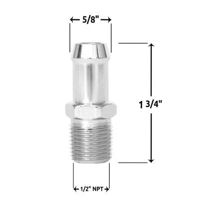 SPECTRE HEATER HOSE FTG SHORT5/8' - 5953