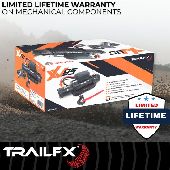 TRAILFX X95 WINCH SYNTHETIC ROPE WINCH - WXVS95B