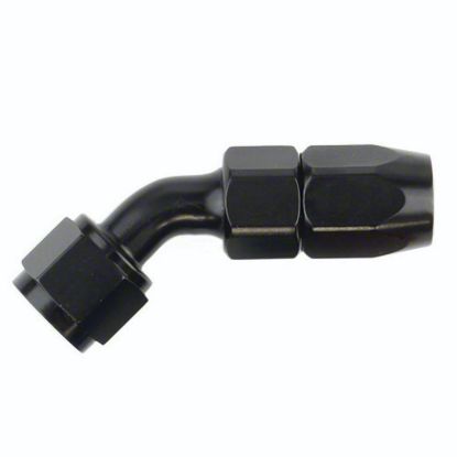 SPEEDFX -8AN X 45  BLK HOSE END - 510845BK