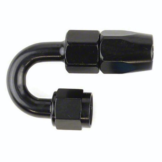 SPEEDFX -6AN X 180  BLK PUSH-ON HOSE END - 520680BK