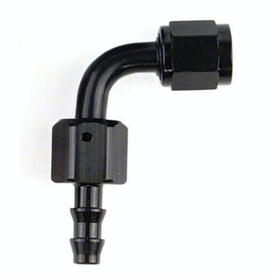 SPEEDFX -6AN X 90  BLK PUSH-ON HOSE END - 520690BK