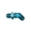 SPEEDFX -4AN BLK 45 DEGREE BULKHEAD FLARE - 560437BK