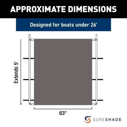 TAYLOR MADE PTX POWER SHADE SS 63 INCH WIDE GRY - 2021026259