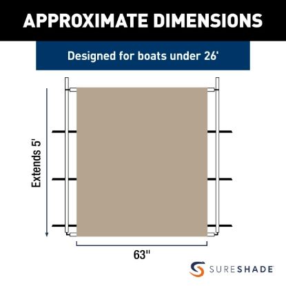 TAYLOR MADE PTX POWER SHADE SS 63 INCH WIDE TAN - 2021026263