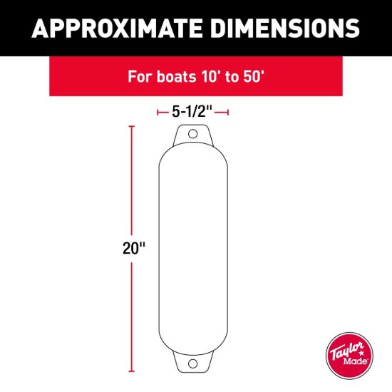 TAYLOR MADE 5.5' X 20' HULL GARD FENDER BLACK - 31722