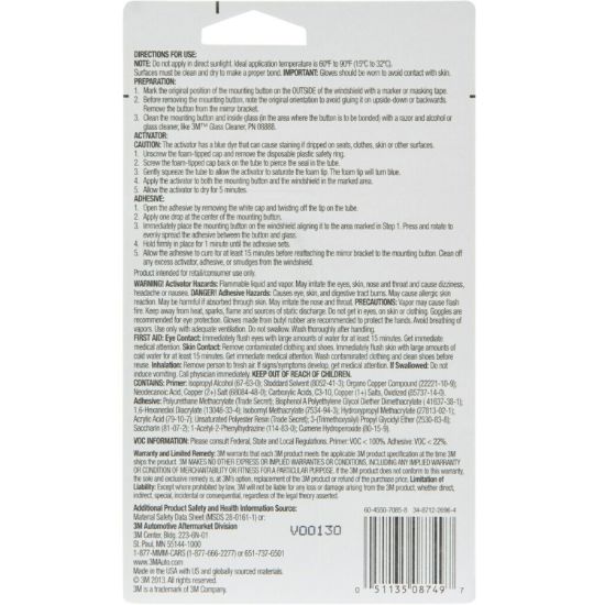 3M 3M HIGH BOND REARVIEW M - 08749