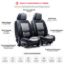 SEAT CVR SOL BUNDLE 10 FULL  FRNT & REAR BLK/GRY - 10SBG