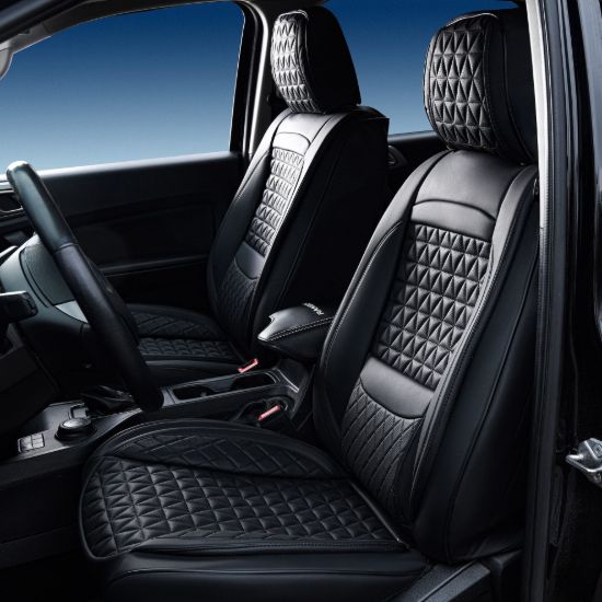 SEAT CVR SOL BUNDLE 12 FULL  FRNT & REAR BLK - 12SBL
