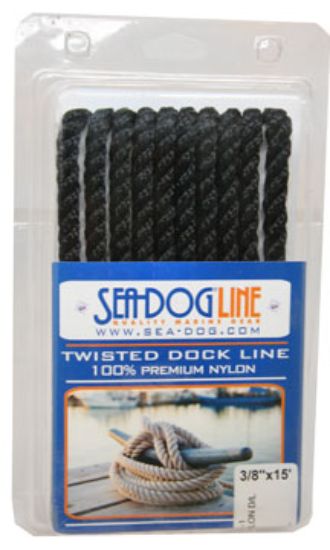 SEA DOG TWISTED NYLON DOCK LINE 3/8' X - 1110015BK1