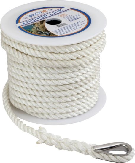 SEA DOG TWISTED NYLON ANCHOR LINE 3/8' - 1110150WH1