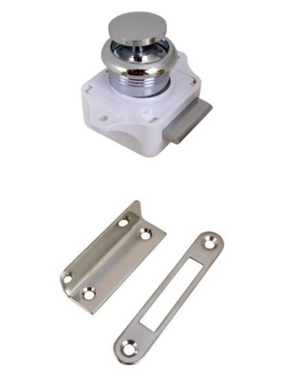 SEA DOG PUSH BUTTON RIM LATCH - CHROME - 2243001