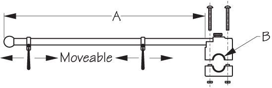SEA DOG SS RAIL MOUNT FLAGPOLE  - 17' - 3271221