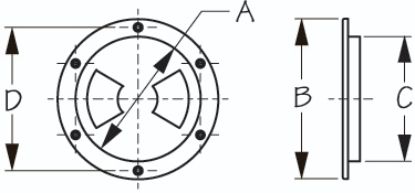 SEA DOG ABS DECK PLATE BLACK STANDARD - 3371551
