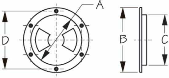 SEA DOG ABS DECK PLATE BLACK STANDARD - 3371551
