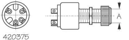 SEA DOG POLY 4-POSITION KEY SWITCH/CAP - 4203751