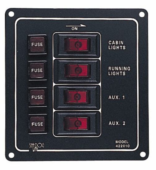 SEA DOG ALUMINUM SWITCH PANEL-VERTICAL - 4220101