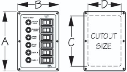 SEA DOG ALUMINUM CIRCUIT BREAKER PANEL - 4228001