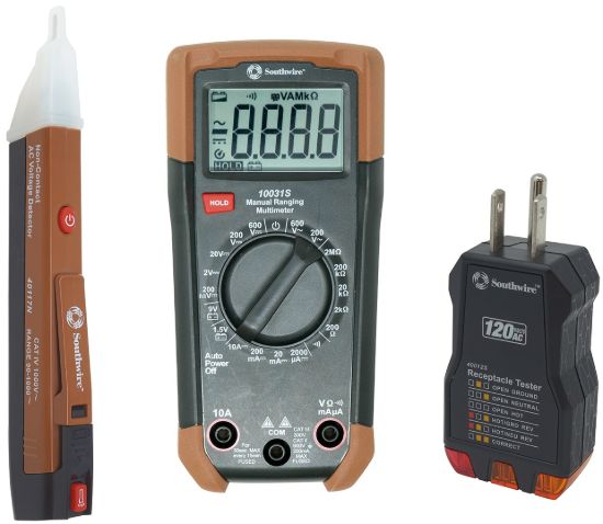 SOUTHWIRE 3 PIECE ELECTRICAL TEST KIT - 10037K
