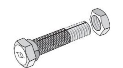 TIE DOWN SLOTTED BOLT & NUT 8PK - 59135
