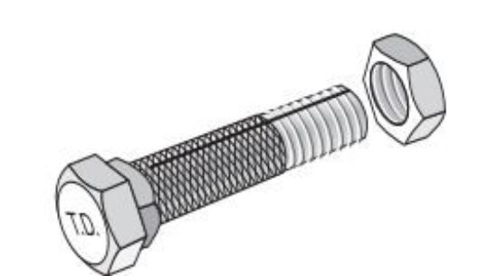 TIE DOWN SLOTTED BOLT & NUT 8PK - 59135