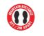 TOP TAPE MAINTAIN DISTANCE FLOOR SIGN (17  D - FS1045V