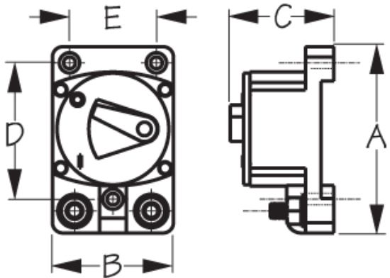 SEA DOG SD-87 CIRCUIT BREAKER SURFACE MOUNT - 830524