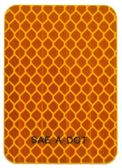 JAMMY 2' X 2.75' AMBER REFLECTIVE TAPE - J006A