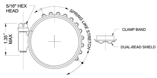TURBOSMART TURBO-SEAL TENSION CLAMPS - TSHCTM075