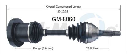 TRAKMOTIVE NEW CV AXLE - GM8060