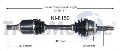 TRAKMOTIVE NEW CV AXLE - NI8150