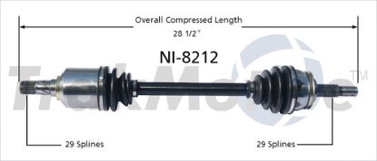 TRAKMOTIVE NEW CV AXLE - NI8212